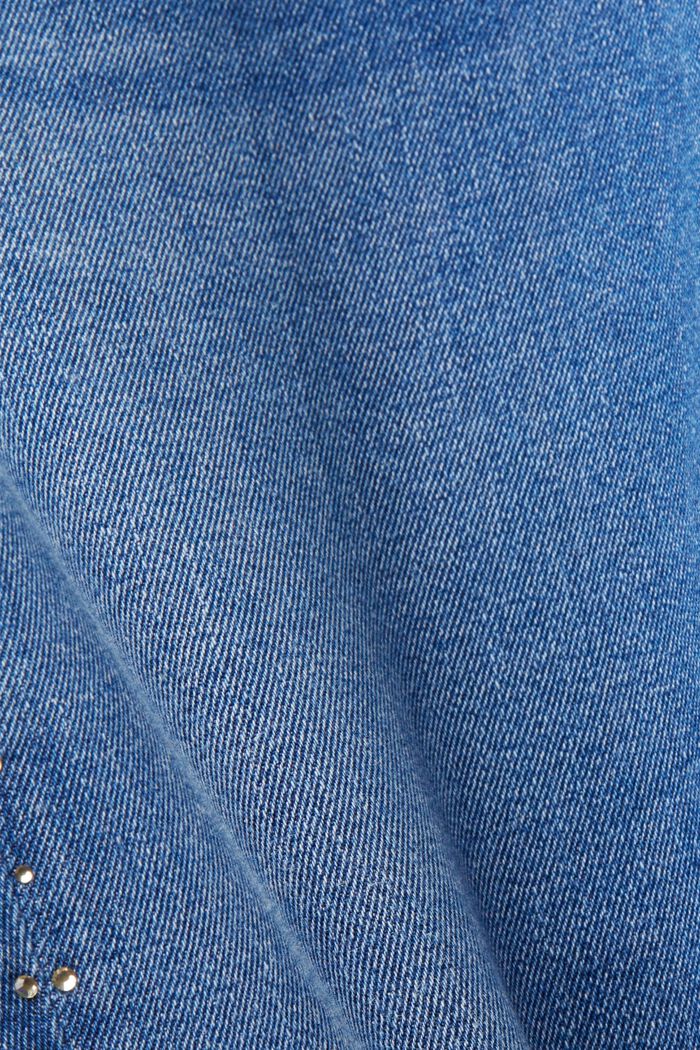 Mid rise skinny jeans met versiering, BLUE MEDIUM WASHED, detail image number 6
