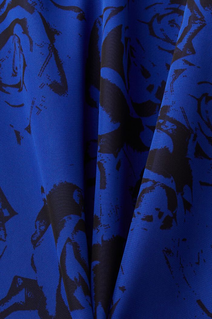 Chiffon maxi-jurk met V-hals en print, BRIGHT BLUE, detail image number 6