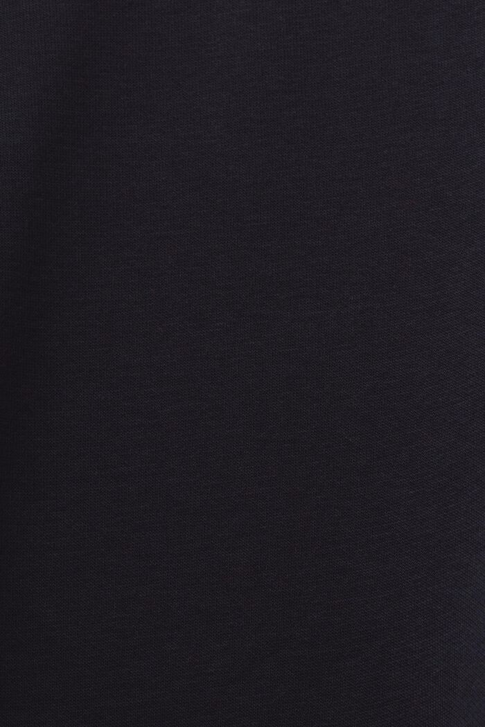 Sweatshirt van fleece met ronde hals, BLACK, detail image number 5