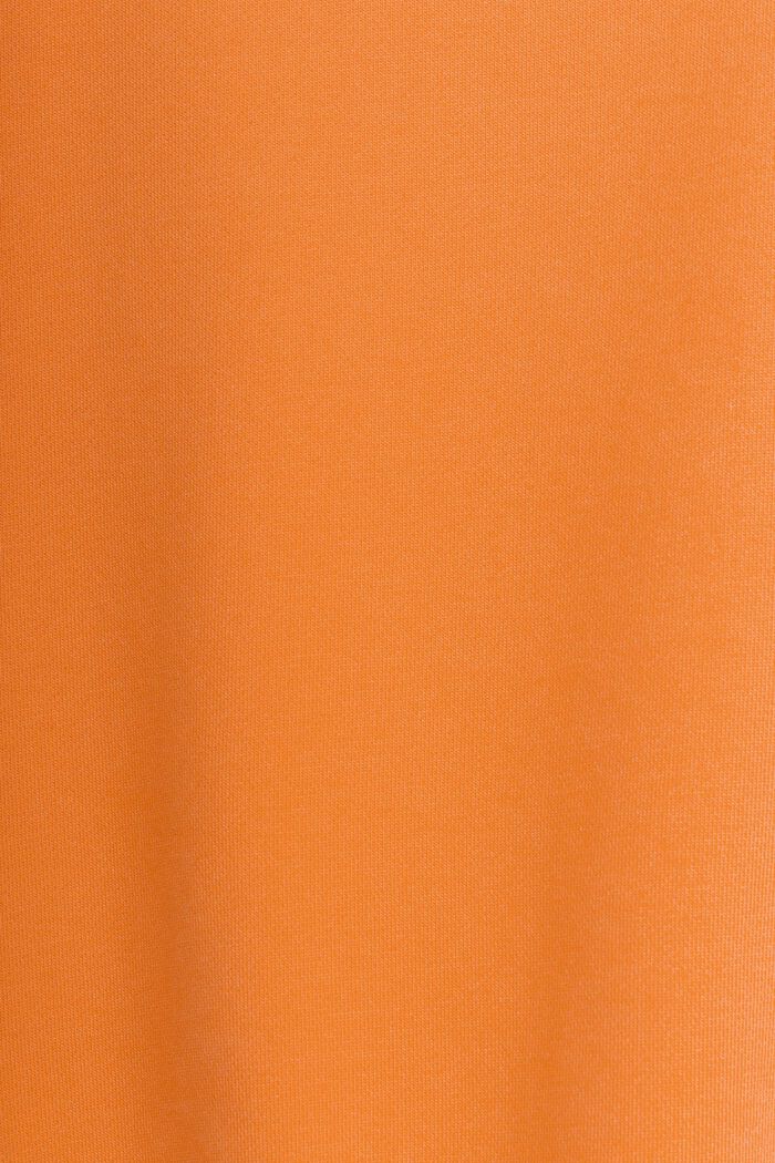 Uniseks hoodie van fleece met logo, CORAL ORANGE, detail image number 4