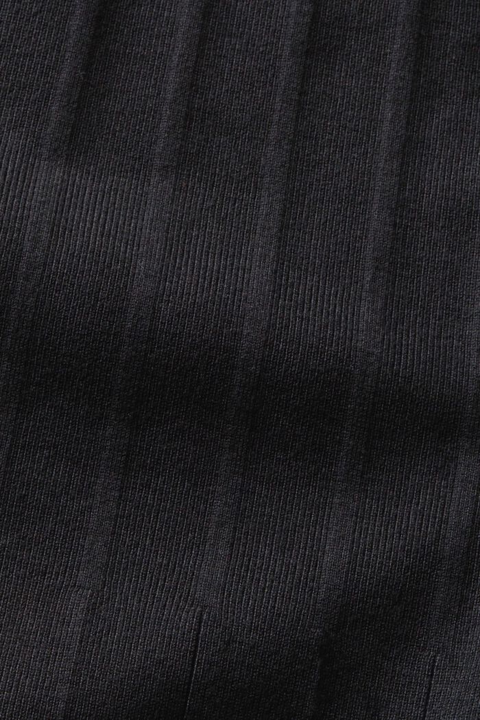 Gebreide jurk met plooien, BLACK, detail image number 4