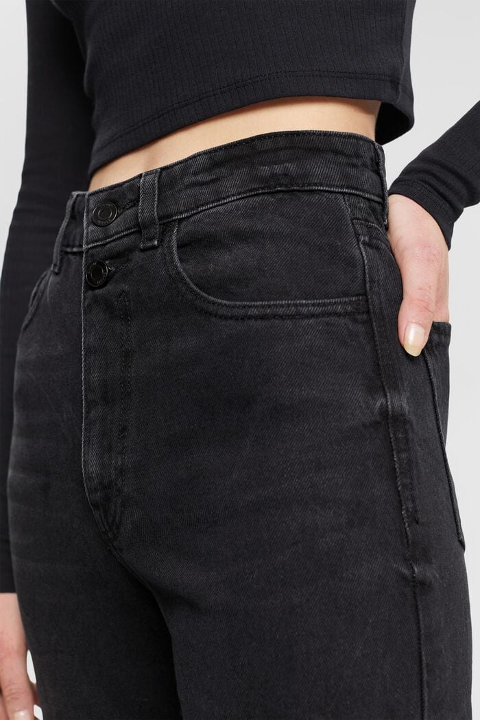 80s straight fit jeans, 100% katoen, BLACK DARK WASHED, detail image number 2