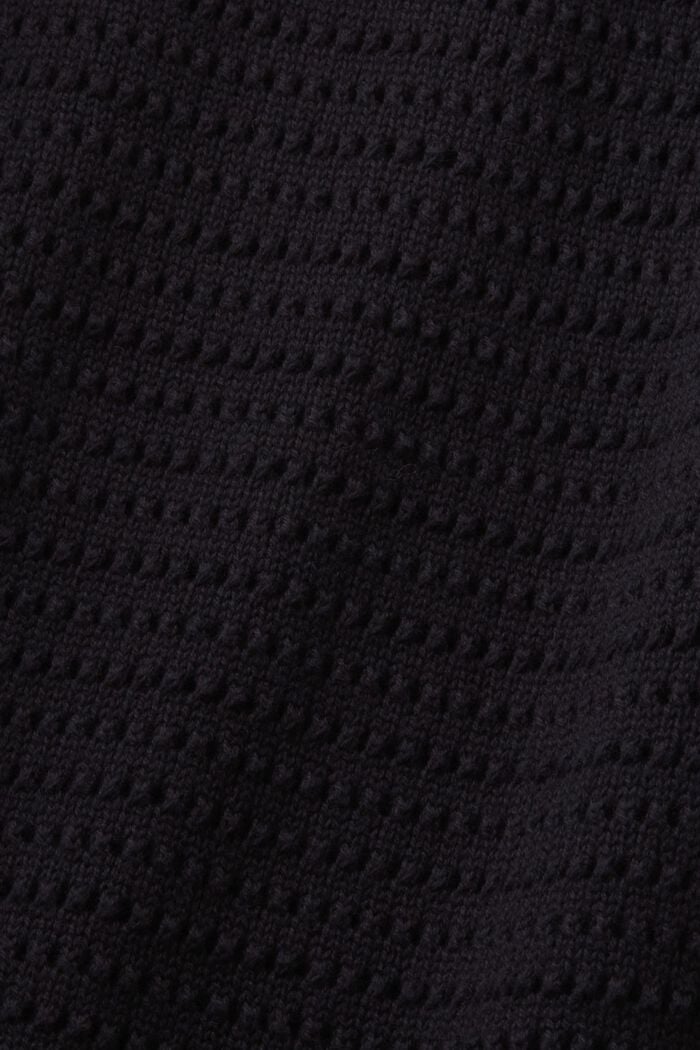 Mouwloze pointelle midi-jurk, BLACK, detail image number 5