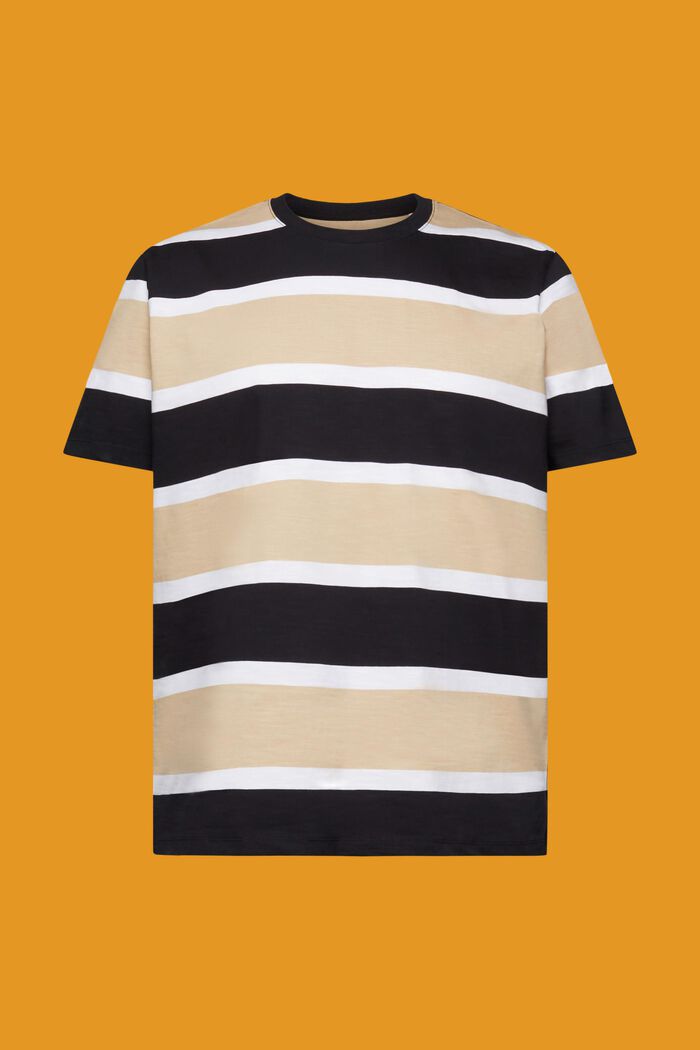 T-shirt en jersey rayé, 100 % coton, BLACK, detail image number 6
