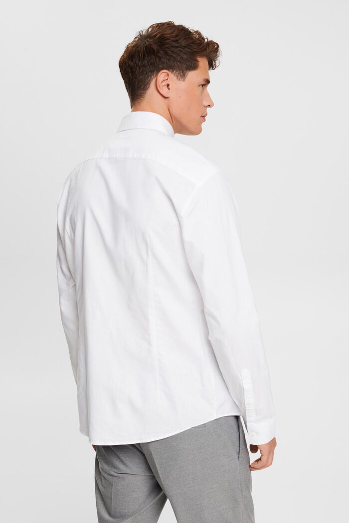 Slim fit overhemd met buttondownkraag, OFF WHITE, detail image number 3