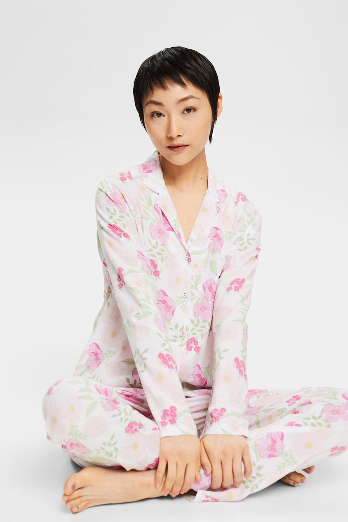 Pyjama met bloemenmotief, LENZING™ ECOVERO™