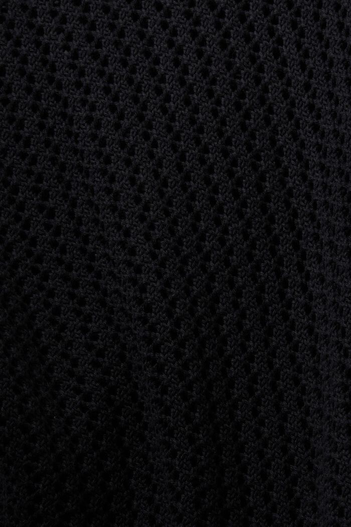 Cardigan texturé en coton biologique, BLACK, detail image number 5