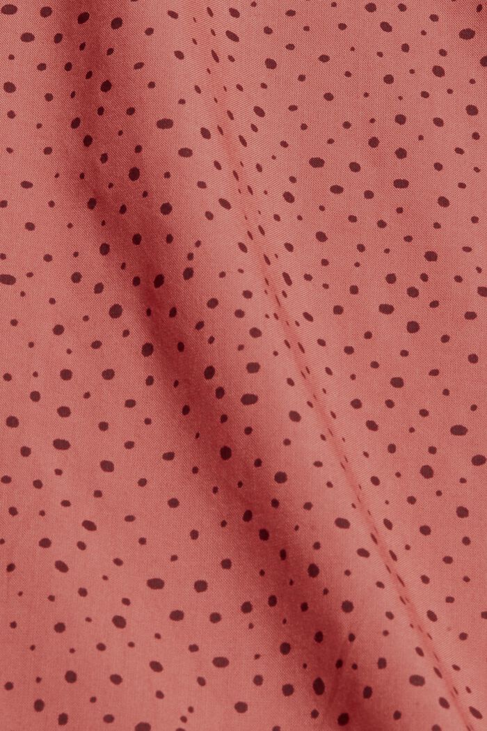 Henley blouse met print, LENZING™ ECOVERO™, CORAL, detail image number 4