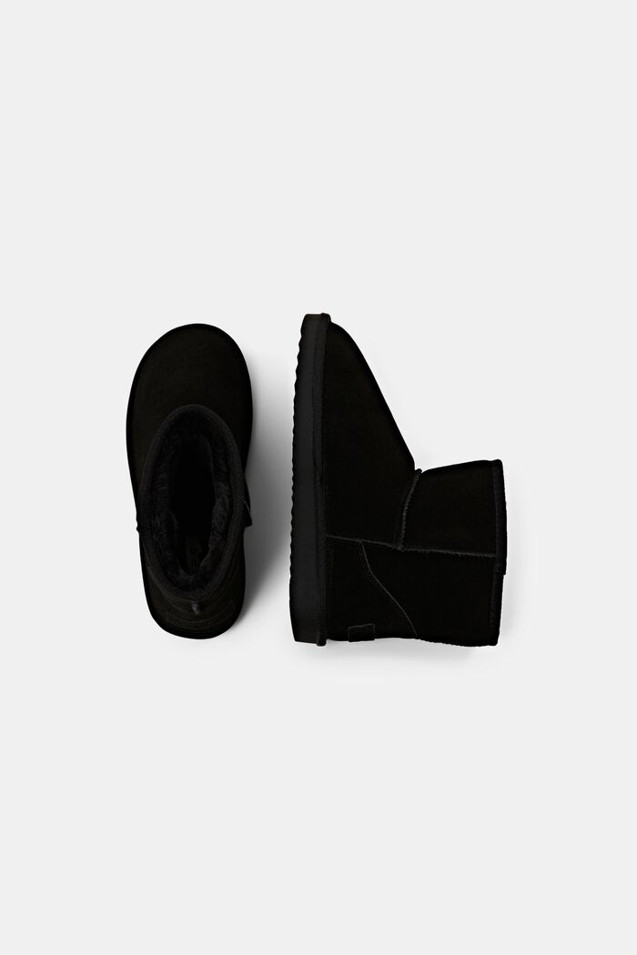 Suède laarzen met voering van imitatiebont, BLACK, detail image number 5