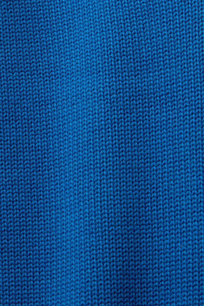 Pull-over à col cheminée en coton, BRIGHT BLUE, detail image number 5