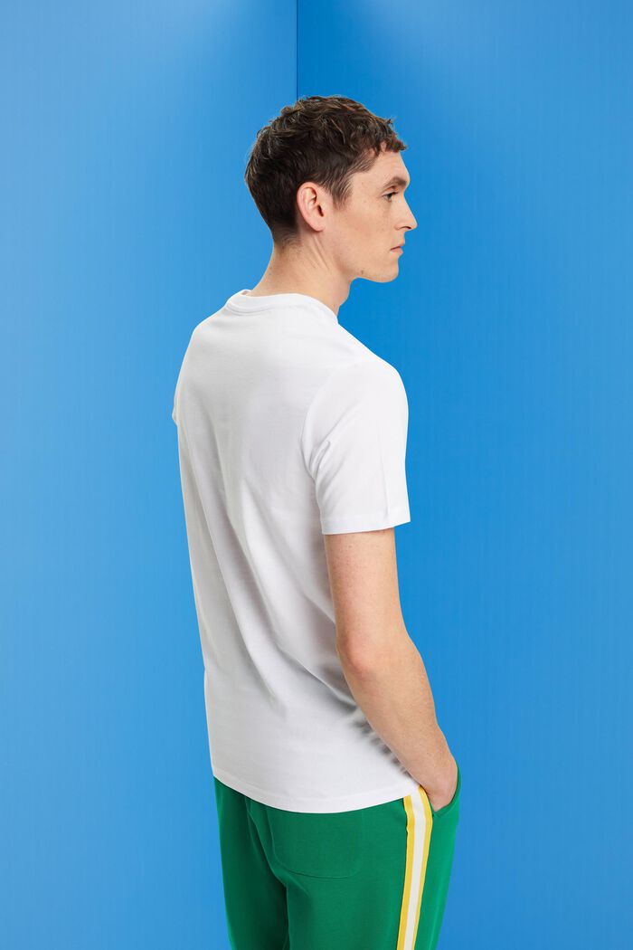 T-shirt en jersey à col ras-du-cou, WHITE, detail image number 3