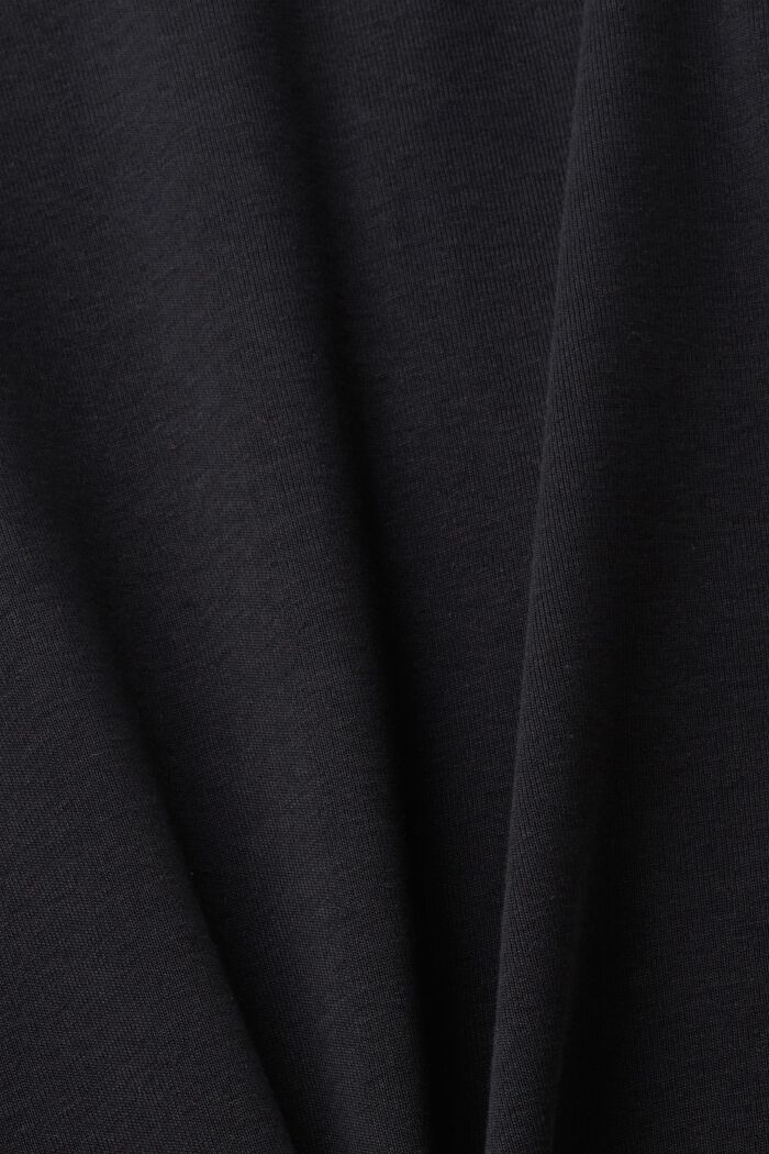 T-shirt à manches longues en coton, BLACK, detail image number 6
