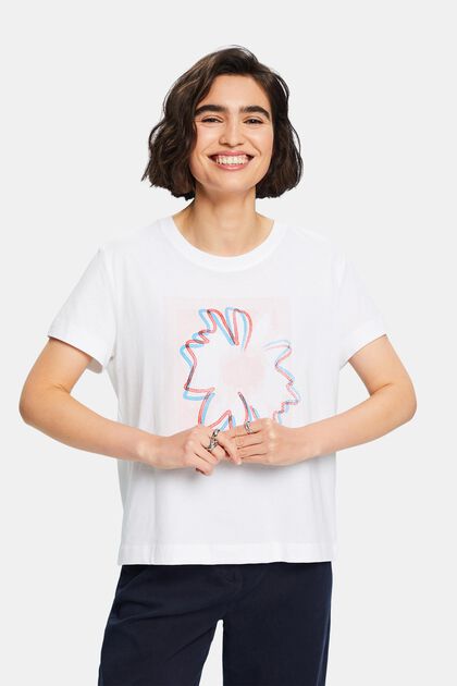 T-shirt van jersey met print op de voorkant