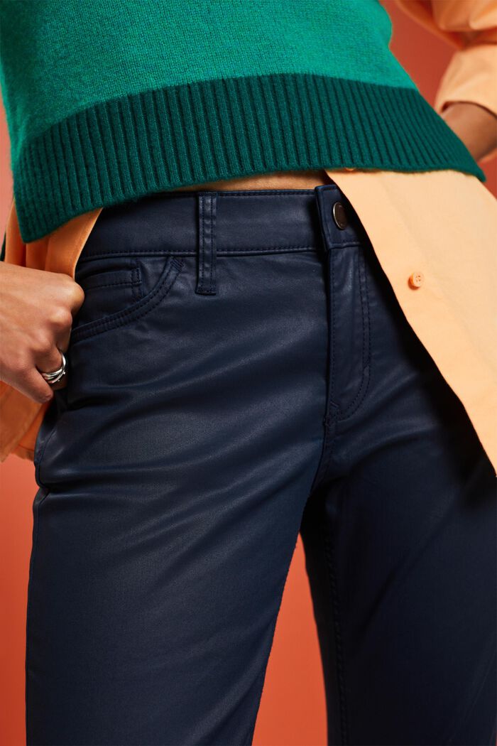 Pantalon enduit, NAVY, detail image number 3