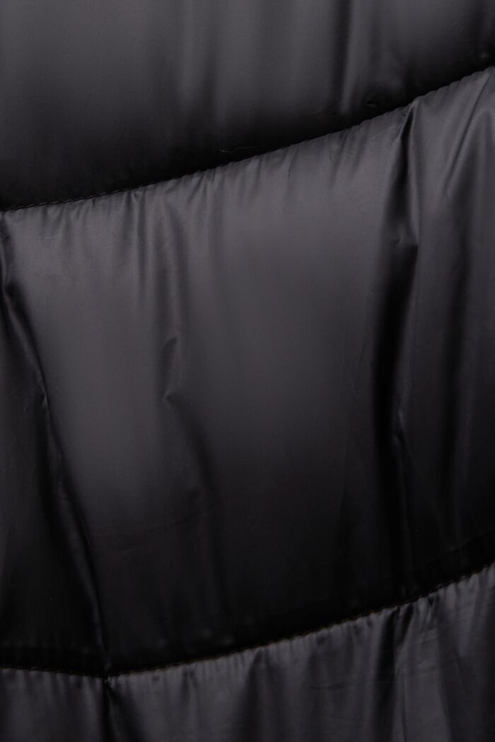 Gewatteerde jas met capuchon, BLACK, detail image number 6