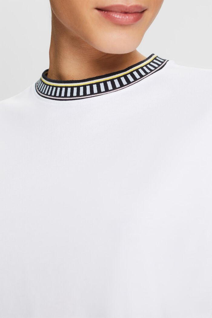T-shirt met ronde hals, WHITE, detail image number 2