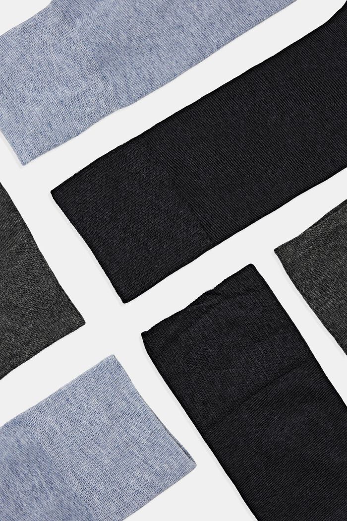 Set van 3 paar sokken, organic cotton, BLACK/BLUE, detail image number 2
