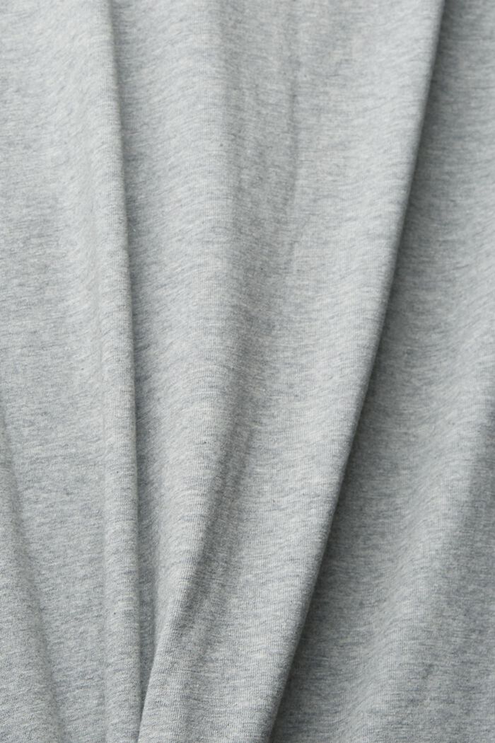 Chemise en jersey chiné, GREY, detail image number 4
