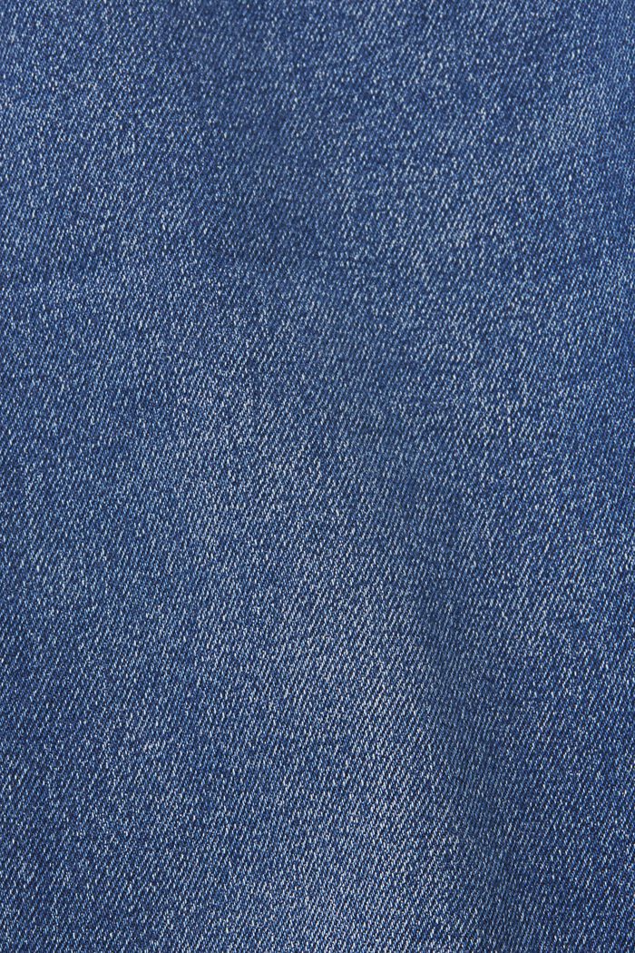 High-rise boyfriend jeans met gescheurde details, BLUE DARK WASHED, detail image number 5