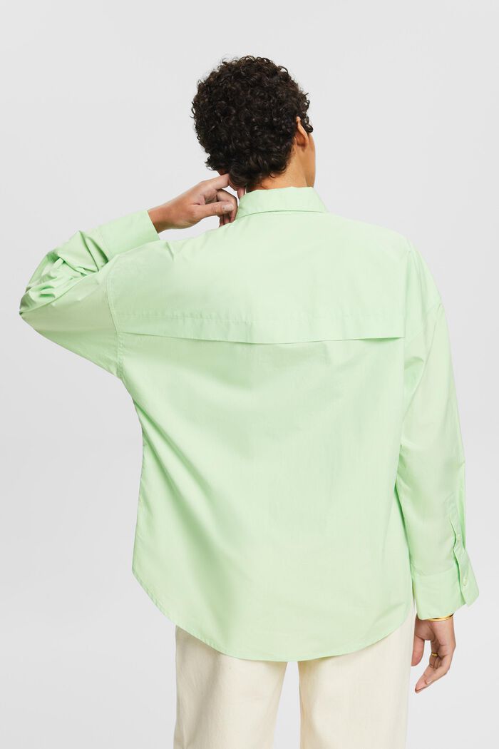 Overhemd van katoen-popeline met knoopsluiting, LIGHT GREEN, detail image number 3