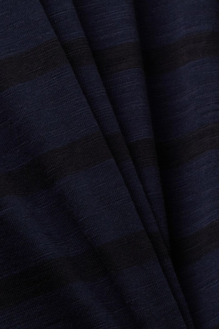 Polo en coton rayé, NAVY, detail image number 4