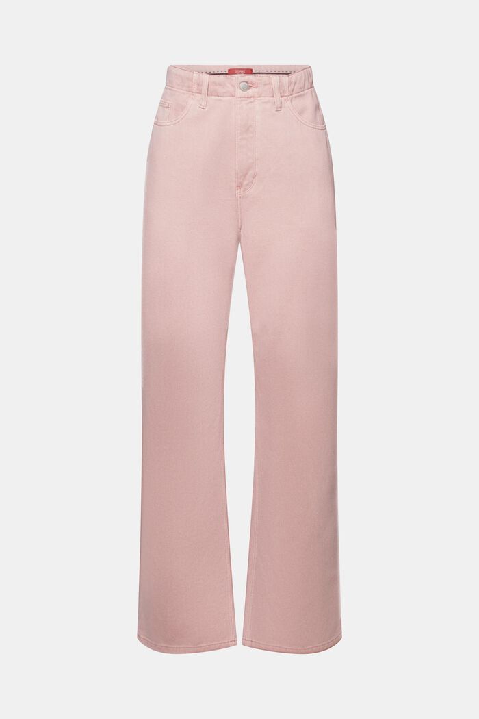 Pantalon en twill à jambes larges, 100 % coton, OLD PINK, detail image number 8