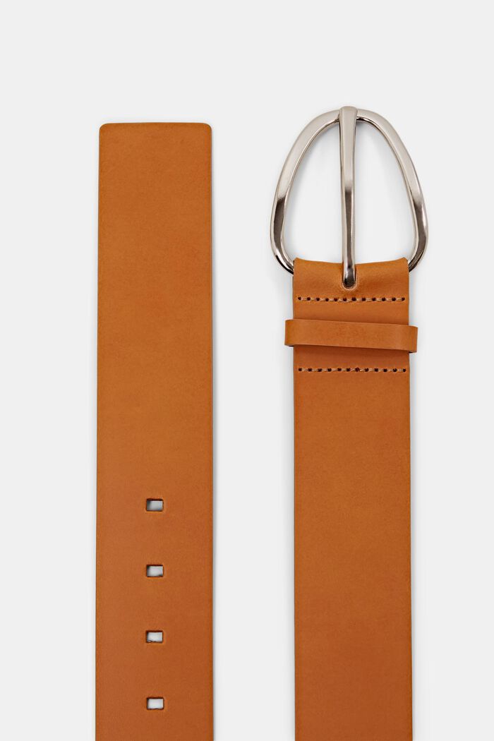 Large ceinture en cuir à boucle en métal, GOLDEN ORANGE, detail image number 1