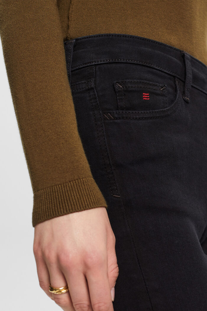 High rise skinny jeans, BLACK DARK WASHED, detail image number 2