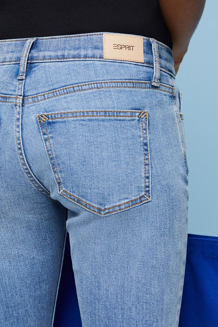 Bootcut jeans met middelhoge taille, BLUE LIGHT WASHED, detail image number 3