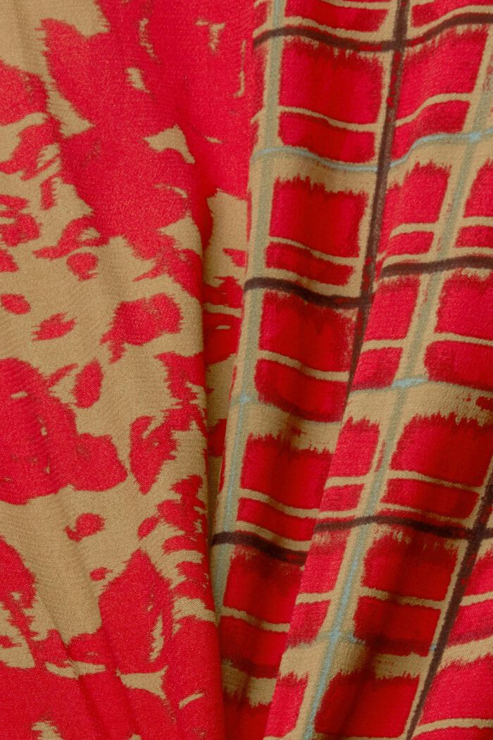 Robe à mélange de motifs, LENZING™ ECOVERO™, RED, detail image number 4