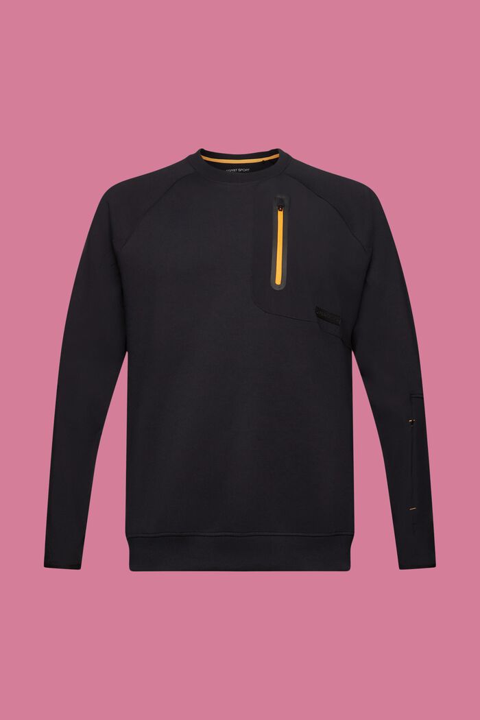 Sweatshirt met ritszakken, BLACK, detail image number 5
