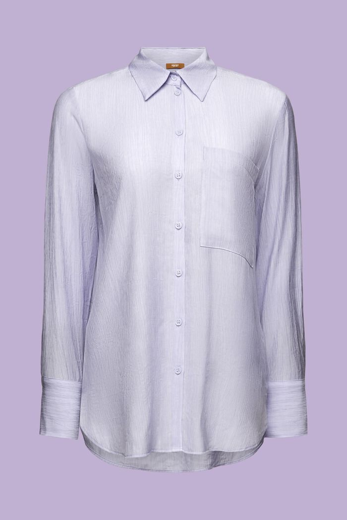 Crinkled T-shirt met lange mouwen, LIGHT BLUE LAVENDER, detail image number 6