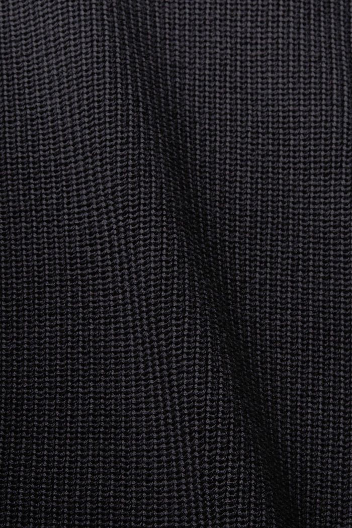 Gebreide trui van katoen, BLACK, detail image number 5