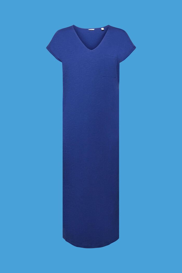 Nachthemd van slubkatoen, DARK BLUE, detail image number 5