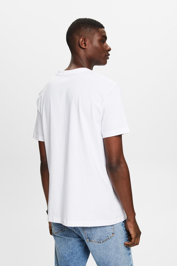 T-shirt met V-hals van organic cotton, WHITE, detail image number 2