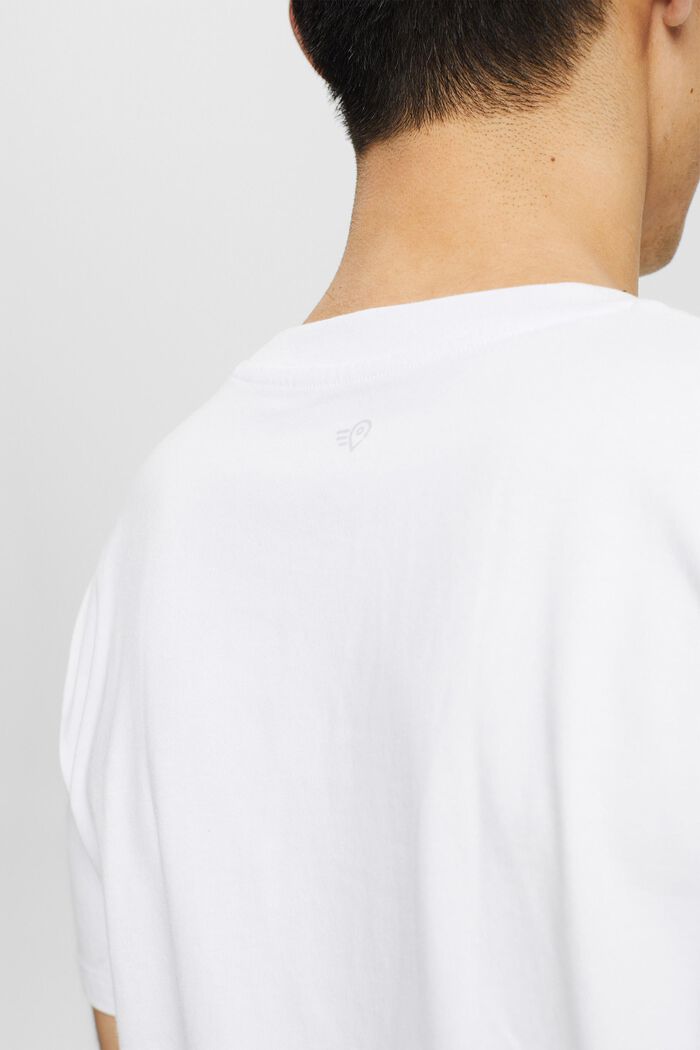 T-shirt en jersey à imprimé, coton biologique, WHITE, detail image number 1
