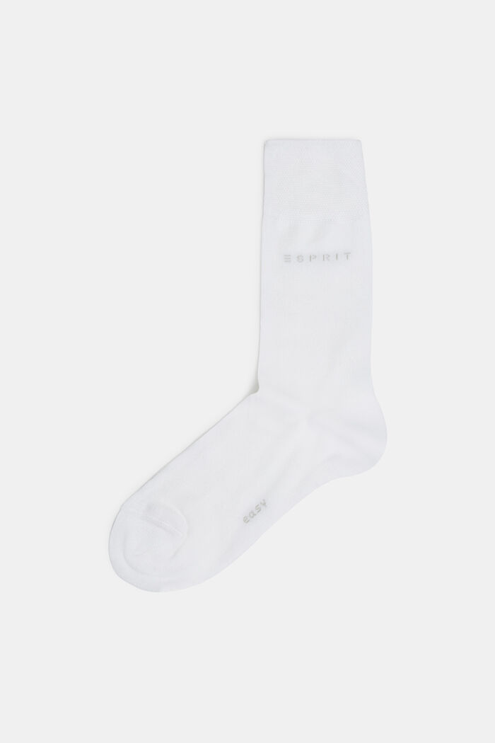 Set van 2 paar sokken, mix van organic cotton, WHITE, detail image number 0