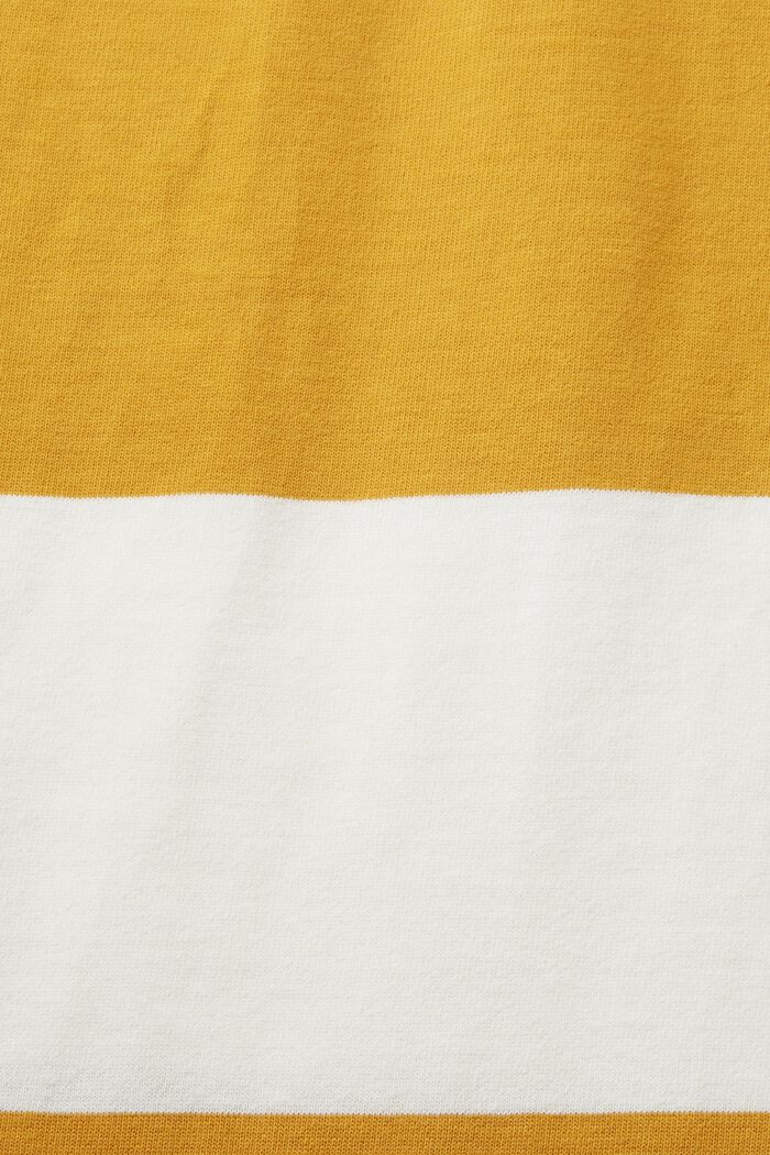 Gestreept rugbyshirt, AMBER YELLOW, detail image number 4