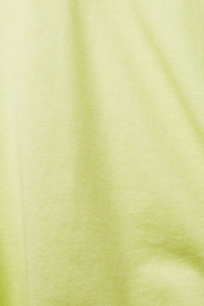 T-shirt de coupe oversize raccourcie, 100 % coton, LIME YELLOW, detail image number 5