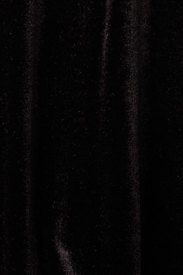 Fluwelen jurk met cut-out, BLACK, detail image number 1