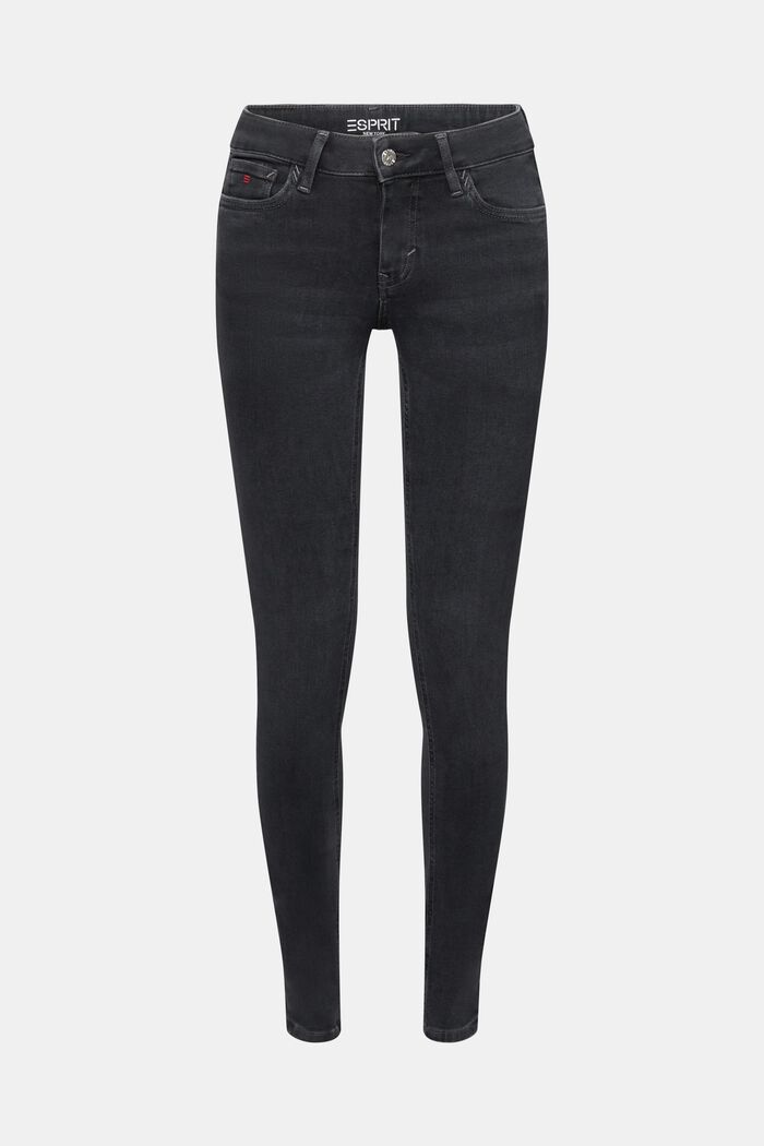 Mid rise skinny jeans, BLACK RINSE, detail image number 7