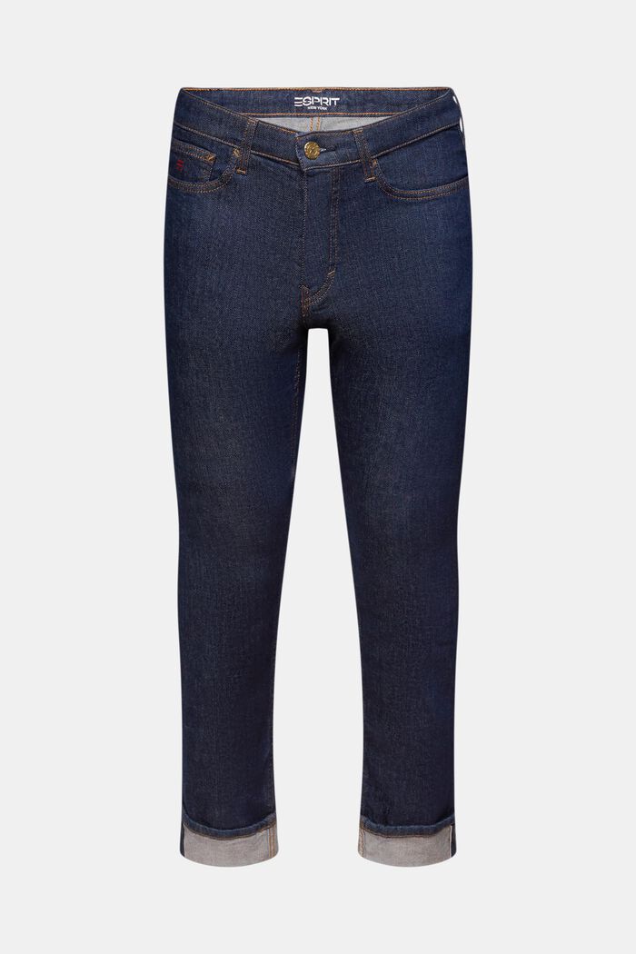 Slim fit selvedge jeans met middelhoge taille, BLUE RINSE, detail image number 7