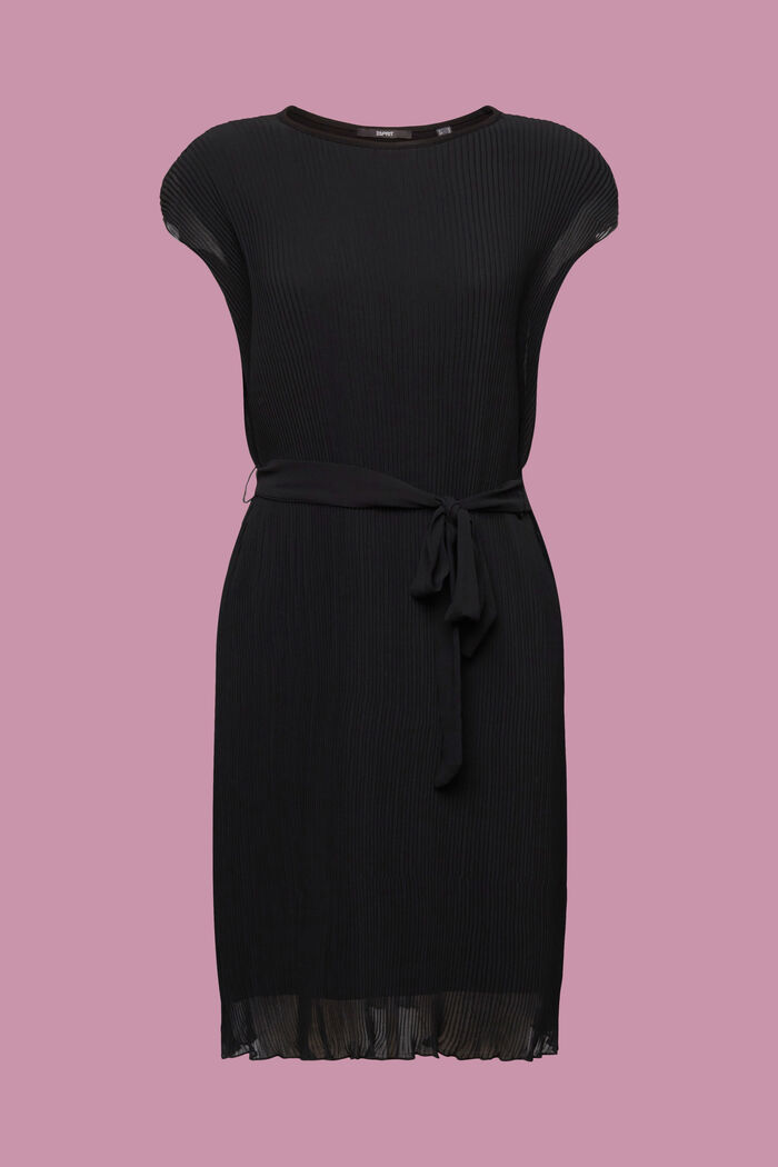 Mini-robe plissée sans manches, BLACK, detail image number 6