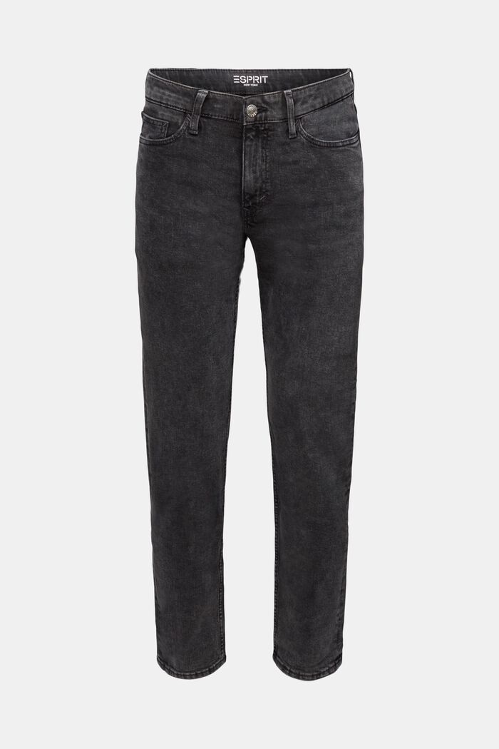 Slim fit jeans met middelhoge taille, BLACK MEDIUM WASHED, detail image number 7