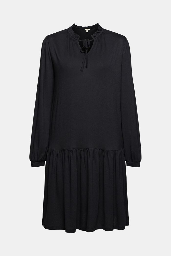 Gebreide jurk, BLACK, overview