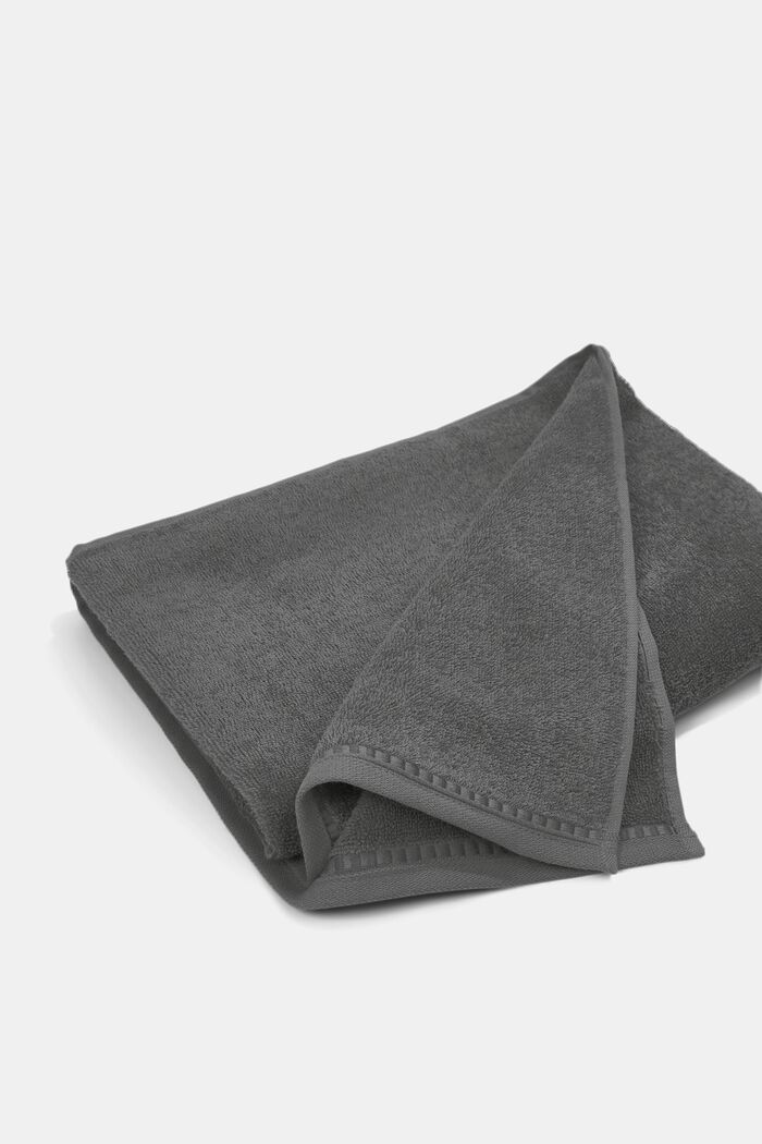 À teneur en TENCEL™ : le lot de 3 serviettes en tissu éponge, ANTHRACITE, detail image number 3