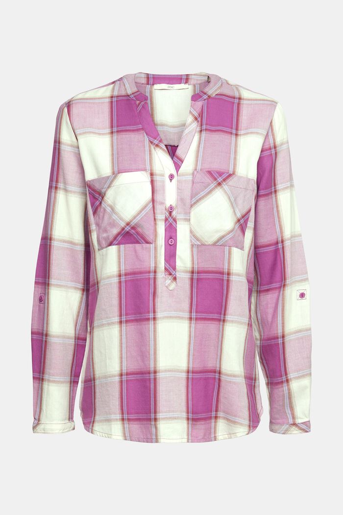 Geruite blouse van katoen, LILAC, detail image number 2
