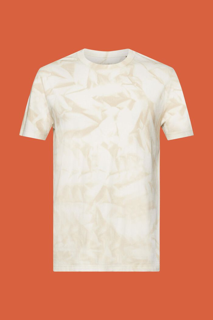 T-shirt met ronde hals, 100% katoen, SAND, detail image number 6