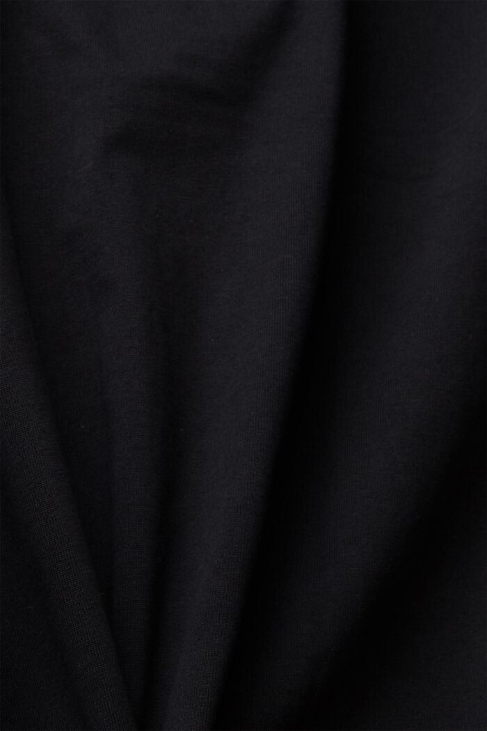T-shirt unisexe animé d’un logo imprimé, BLACK, detail image number 5
