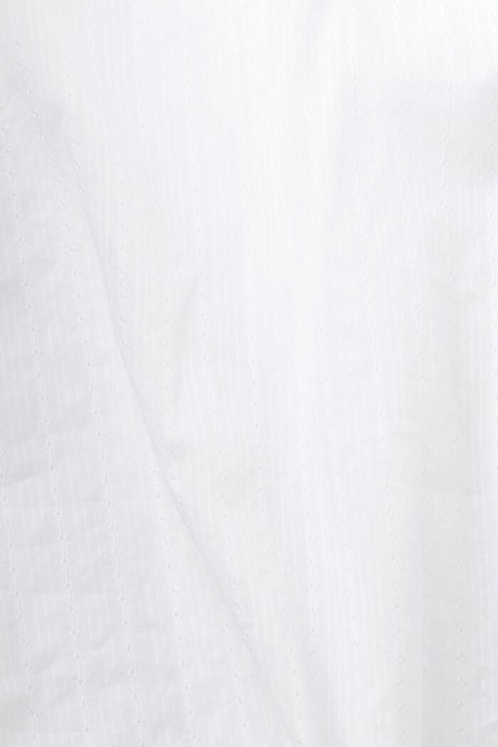 Katoenen blouse met V-hals, WHITE, detail image number 4